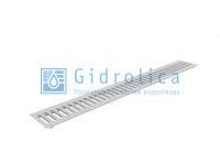 Решетка водоприемная Gidrolica Standart РВ -10.13,6.100 - штампованная стальная нержавеющая, кл. А15