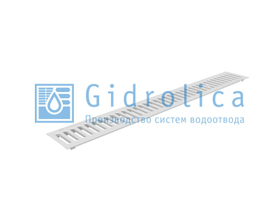 Решетка водоприемная Gidrolica Standart РВ-10.13,6.100 - штампованная стальная оцинкованная с отверстиями для крепления, кл. А15