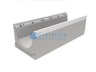 Лоток водоотводный бетонный коробчатый (СО-300мм), с оцинкованной насадкой, с уклоном 0,5% КUу 100.39,9 (30).41,5(34,5) - BGZ-V, № 4