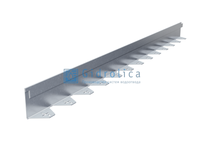 Бордюр Gidrolica Line Steel (Лайн Стил) L-образный из оцинкованной стали 1200х80х45х1,5мм