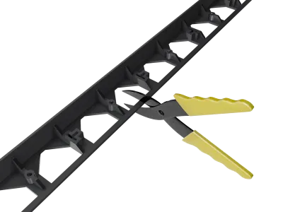 Бордюр Gidrolica Line Б-300.8,5.8,0 - пластиковый черный L3000