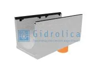 Лоток водоотводный бетонный коробчатый (СО-400мм), с чугунной насадкой, с водосливом КUв 100.49,9 (40).47(40) - BGZ-S, № 15-0