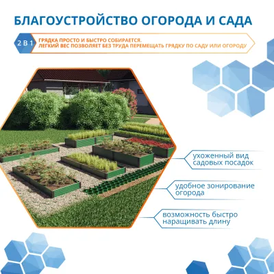 Грядка Gidrolica Plant Г-20.7.1,6- пластиковая зеленая