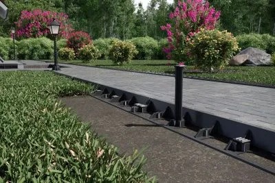 Бордюр Gidrolica Line Б-300.8,5.8,0 - пластиковый черный L3000