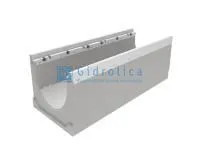 Лоток водоотводный бетонный коробчатый(СО-150мм), с оцинкованной насадкой, с уклоном 0,5% КUу 100.24,8 (15).40(33,5) - BGZ-V, № 32